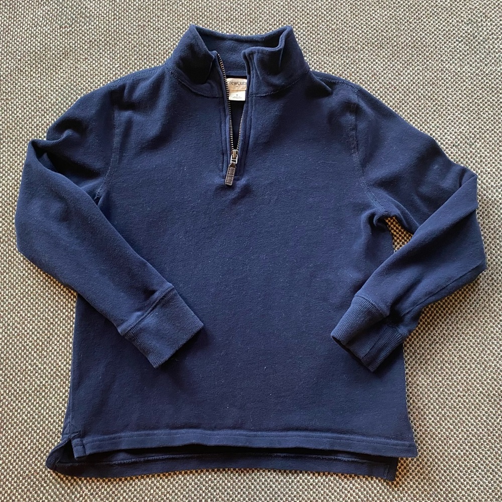 J. Crew Crewcuts Boys’ quarter zip pullover in navy - size Small kids